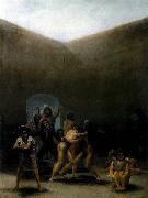 Francisco de goya y Lucientes The Yard of a Madhouse France oil painting artist
